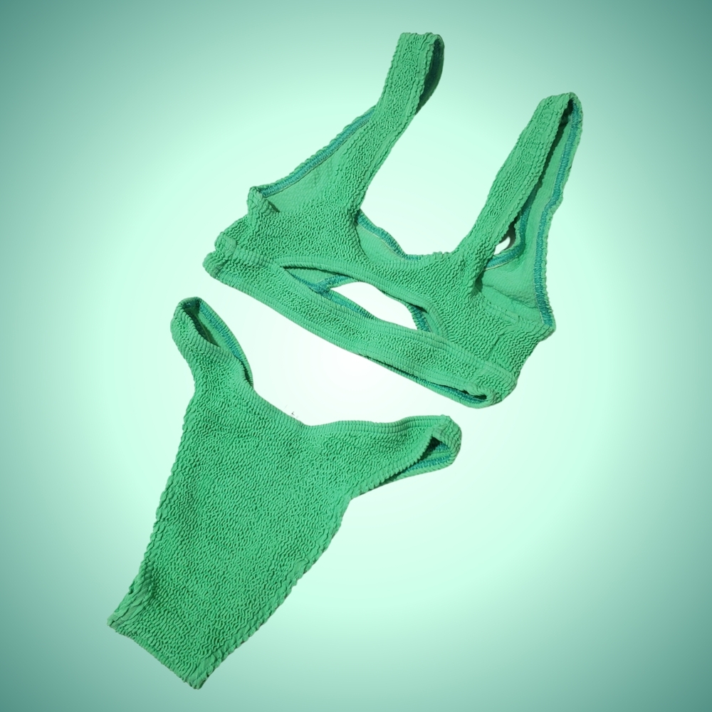 BOND-EYE Sasha Scene Bikini Set One Size Apple Green NWT 💚 - Picture 4 of 5